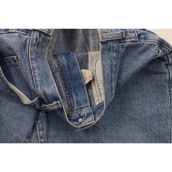Vtg 90s Lee Mens 32 Faded Relaxed Fit Denim Jean Shorts Jorts Blue Cotton USA - Picture 6 of 10